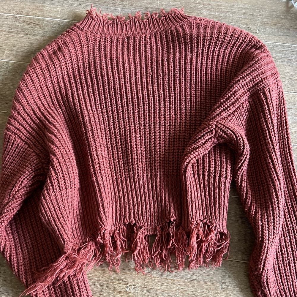 Coco & Jameson Rust Red Sweater - image 4